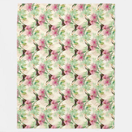 HummingBirds Serie Design Zwei ~ Groß Fleecedecke (Vorderseite)