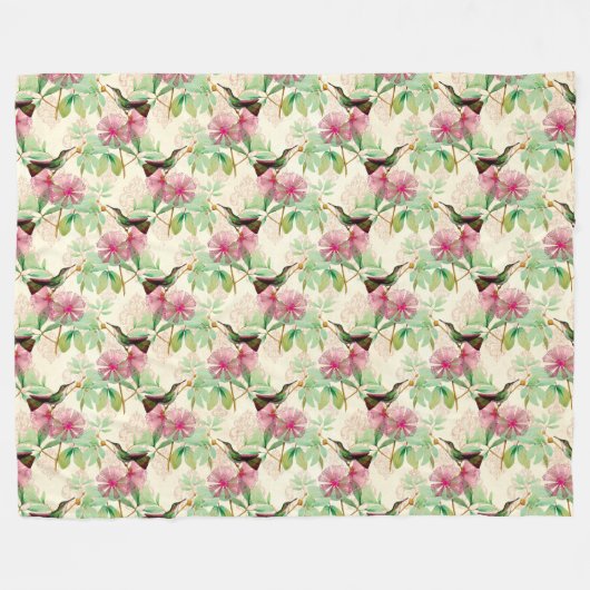 HummingBirds Serie Design Zwei ~ Groß Fleecedecke (Vorderseite (Horizontal))