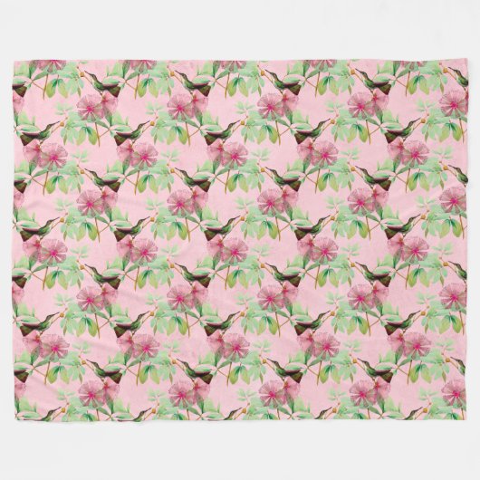 HummingBirds Series Design One ~ Groß Fleecedecke (Vorderseite (Horizontal))