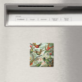 Hummingbirds Square Magnet (In Situ (Geschirrspüler))