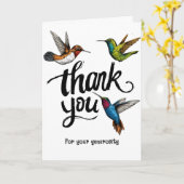 Hummingbirds Thank You Karte (Gelbe Blume)