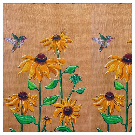 Hummingbirds und Daisy Fabric Stoff (Muster)
