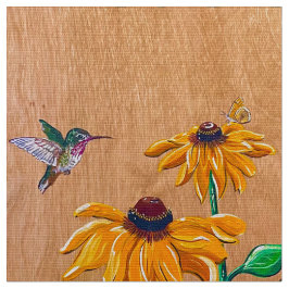 Hummingbirds und Daisy Fabric Stoff