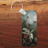 Hummingbirds und White Orchid von Martin J. Heade Schlüsselanhänger (Vorderseite)