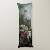 Hummingbirds und White Orchid von Martin J. Heade Seitenschläferkissen (Rückseite (Vertikal))