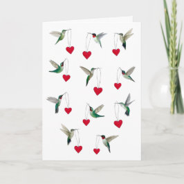 Hummingbirds Valentine's Day Karte