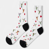 Hummingbirds Valentine's Day Socken (Linkes Detail)