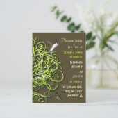 Hummingbirds Verzauberter Tree Probe Abendessen Einladungspostkarte (Stehend Vorderseite)