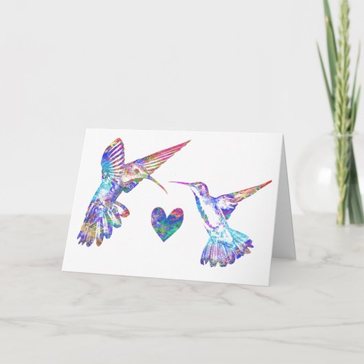Hummingbirds Wedding Card Karte (Vorderseite)