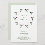 Hummingbirds Wedding Invitation Einladung (Vorne/Hinten)
