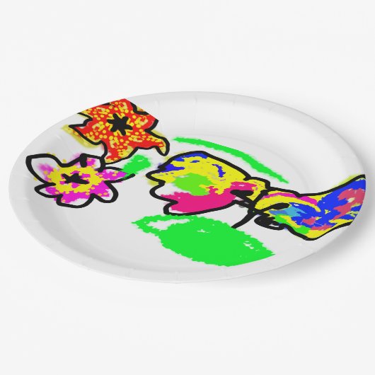 Hummingbirds Wedding Pappteller (Schrägansicht)