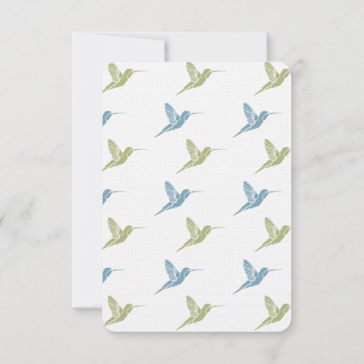 Hummingbirds Wedding RSVP (Rückseite)