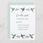 Hummingbirds Wedding RSVP Invitation Einladung (Vorne/Hinten)