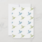 Hummingbirds Wedding RSVP Karte (Rückseite)