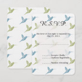 Hummingbirds Wedding RSVP Karte (Vorne/Hinten)