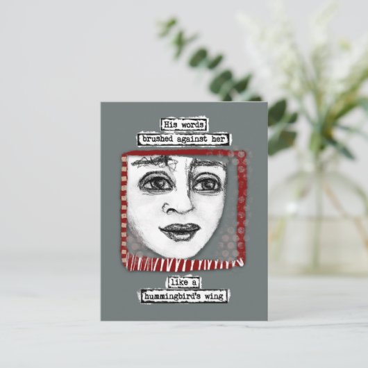 Hummingbird's Wing Postcard Postkarte (Stehend Vorderseite)