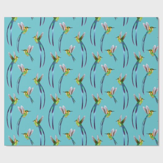 Hummingbirds Wrapping Paper Geschenkpapier (Flach)