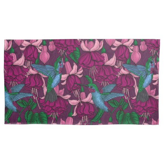 Hummingger Garten Kissenbezug (Vorderseite-Links)