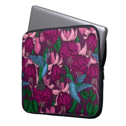 Hummingger Garten Laptopschutzhülle (Vorderseite Links)