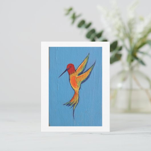 Hummingvogel 2 postkarte (Stehend Vorderseite)
