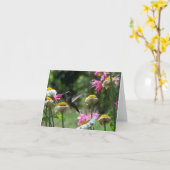 Hummingvogel 4 karte (Gelbe Blume)