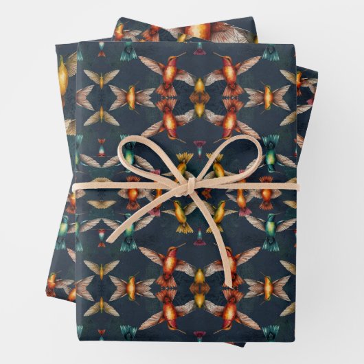 Hummingvögel aller Farben Geschenkpapier Set (Beispiel)
