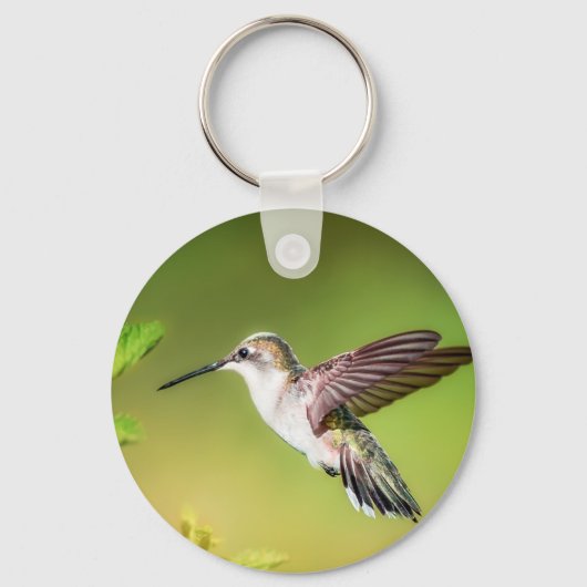 Hummingvogel auf Flug Schlüsselanhänger (Vorderseite)