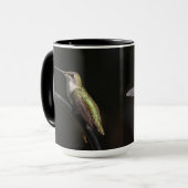 Hummingvögel auf schwarz tasse (Vorderseite Links)