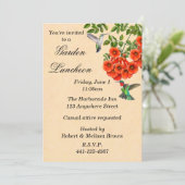 Hummingvögel auf Trumpet Vine Custom Invasion Einladung (Stehend Vorderseite)