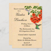 Hummingvögel auf Trumpet Vine Custom Invasion Einladung (Vorne/Hinten)