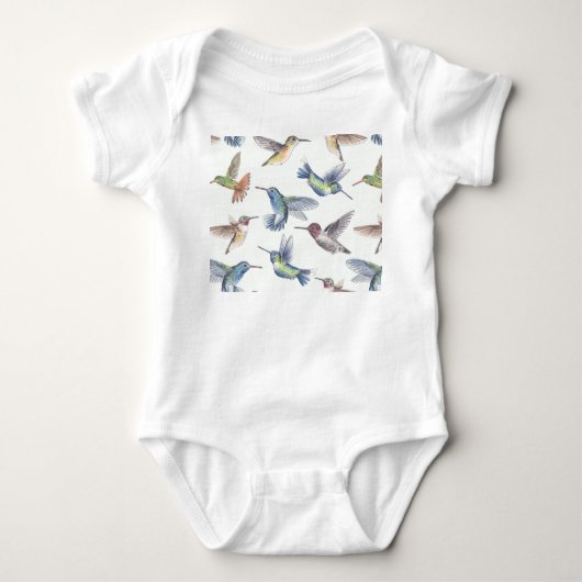 Hummingvögel Baby Strampler (Vorderseite)