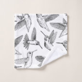 Hummingvögel Badhandtuch Set (Waschlappen)