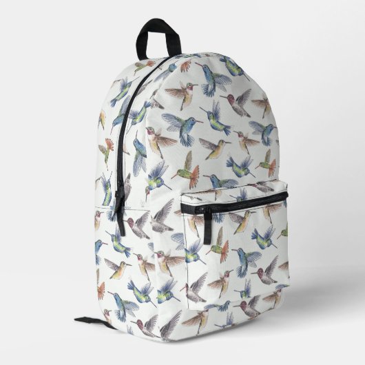 Hummingvögel Bedruckter Rucksack (Rückseitige Ecke links)