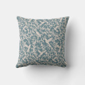 Hummingvögel blättrigen blau Vintag Kissen (Rückseite)