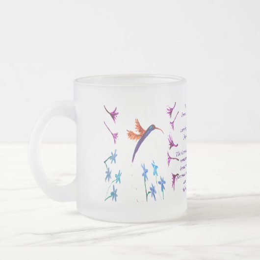 Hummingvogel-Blume Mattglastasse (Links)