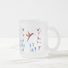 Hummingvogel-Blume Mattglastasse