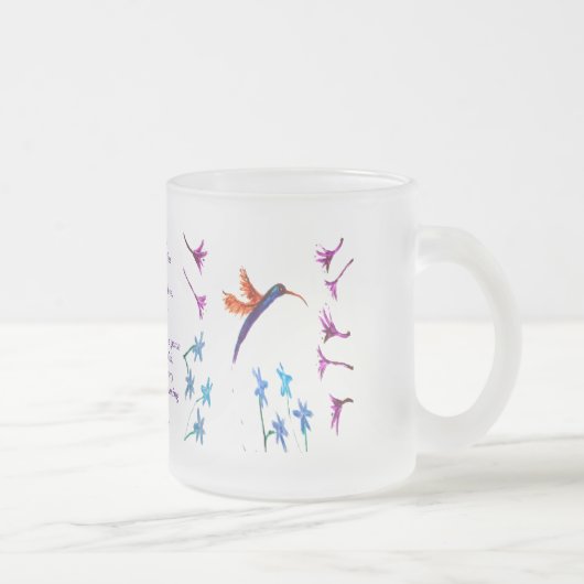 Hummingvogel-Blume Mattglastasse (Rechts)