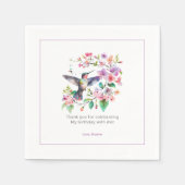 Hummingvögel Blumenkraut Serviette (Vorderseite)