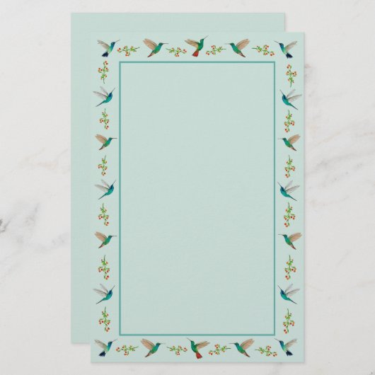 Hummingvogel Briefpapier (Vorne/Hinten)