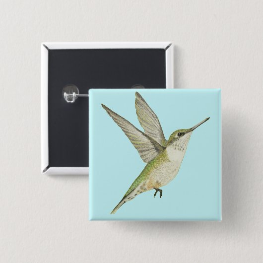 Hummingvogel Button (Vorne & Hinten)