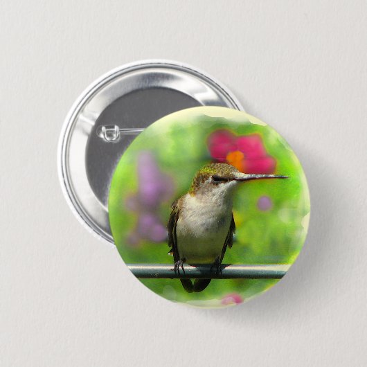 Hummingvogel Button (Vorne & Hinten)