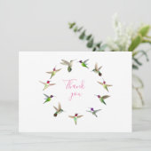 Hummingvogel Dankeskarte (Stehend Vorderseite)