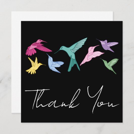 Hummingvogel Dankeskarte (Vorne/Hinten)