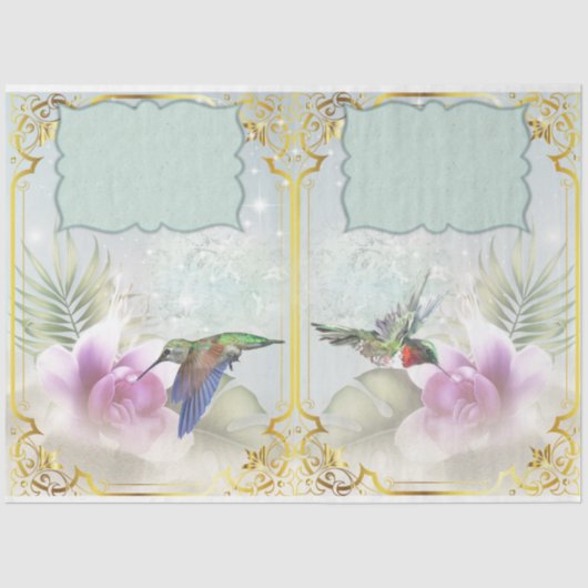 Hummingvögel - Design 6 Seidenpapier (Vorderseite)