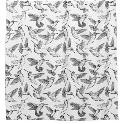 Hummingvögel Duschvorhang (Vorderseite)