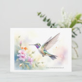 Hummingvogel Einladung (Stehend Vorderseite)