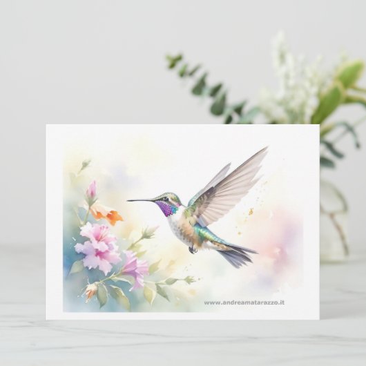 Hummingvogel Einladung (Stehend Vorderseite)