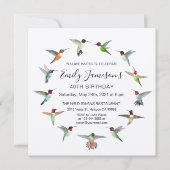 Hummingvögel Einladung zum Geburtstag (Vorderseite)