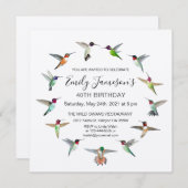 Hummingvögel Einladung zum Geburtstag (Vorne/Hinten)