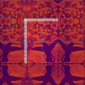 Hummingvögel, Fabrikat aus verblassenen Reds Stoff (Kachel)